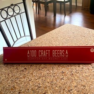 100 Craft Beers Scratch Off Bucket List Poster New in Box